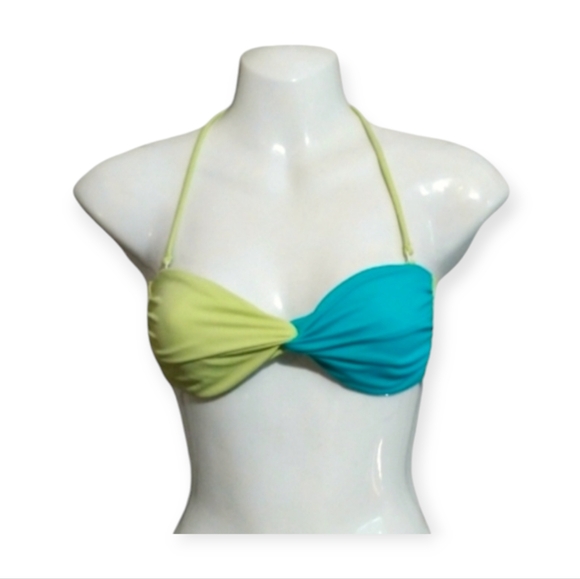 Victoria's Secret Colorblock Twist Bikini Top sz S - Picture 1 of 5